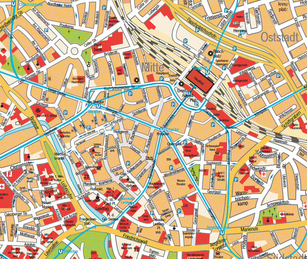 Ганновер карта города
